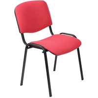 Стул офисный Easy Chair ИЗО/ISO красный ткань металл чёрный (550721)