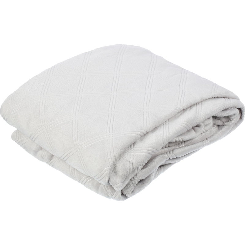 Изображение товара Плед Luscan микрофибра 150х200 см серый фактурный для дома