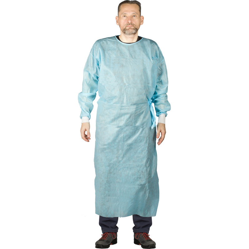 Изображение товара Одноразовый хирургический халат Каптель стандарт+ 54-56 голубой стерильный