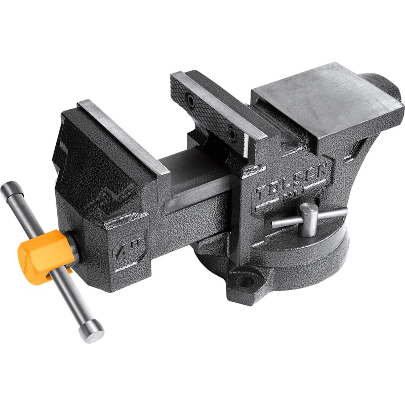 Изображение товара Тиски слесарные Tolsen 100 мм поворотный механизм прочная сталь