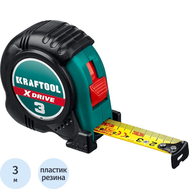 Изображение товара Рулетка измерительная Kraftool X-Drive 3 м х 19 мм сталь
