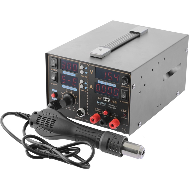 Изображение товара Паяльная станция многофункциональная 3 в 1 МЕГЕОН 00503