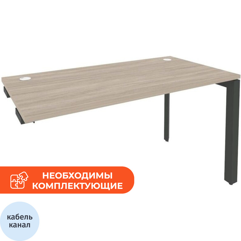 Изображение товара Стол прямой ONIX-П O.MP-SPR-3.7 (дуб аттик/антрацит)