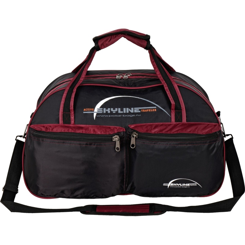 Изображение товара Спортивная сумка Polar Скайлайн 45 л полиэстер бордовая/чёрная универсальная