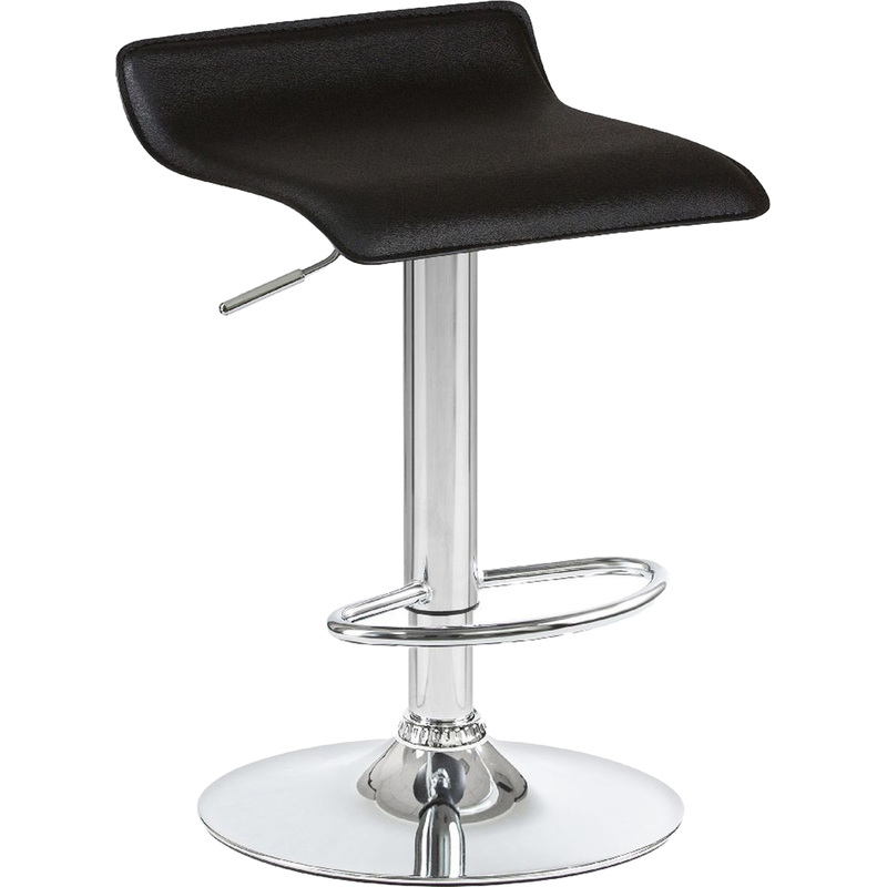 Изображение товара Барный стул Dobrin Tommy чёрный хромированный искусственная кожа легкая сборка