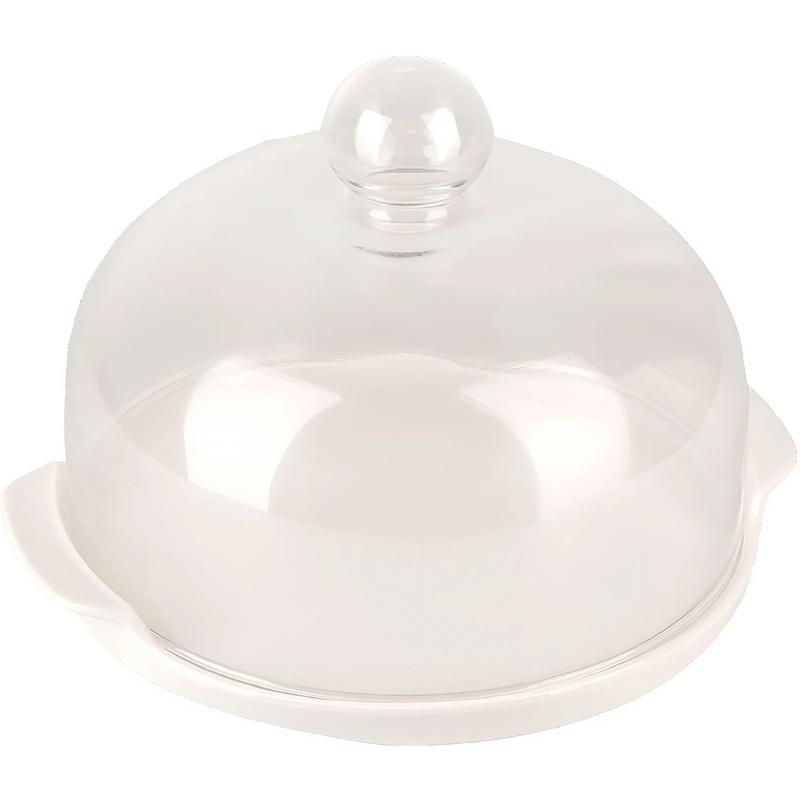 Изображение товара Фарфоровое блюдо для подачи с крышкой Nouvelle Home Naturel 24.5x22 см