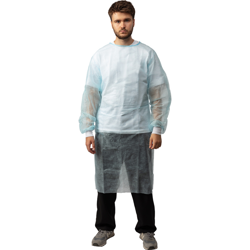 Изображение товара Халат одноразовый хирургический Инмедиз стерильный рукав-манжета размер 52-54 длина 120 см