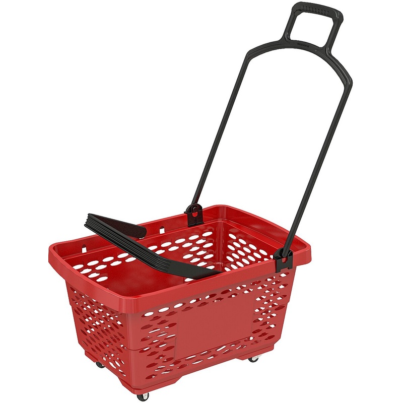 Изображение товара Корзина покупательская Evr Disco красная торговая корзина 28 литров