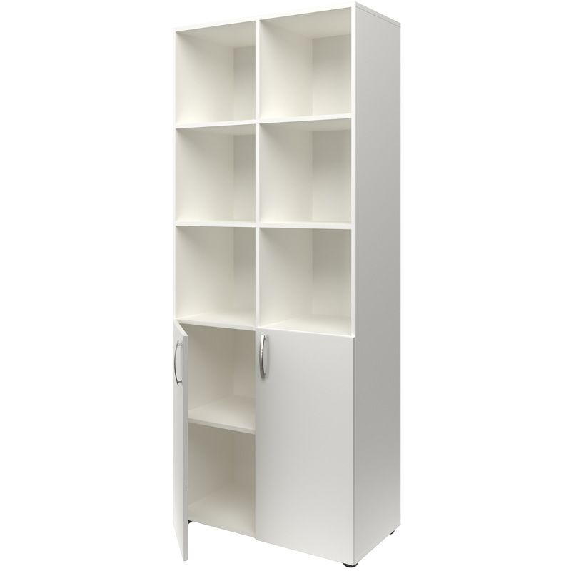 Изображение товара Шкаф для учебных пособий полуоткрытый белый 800х420х1950 мм