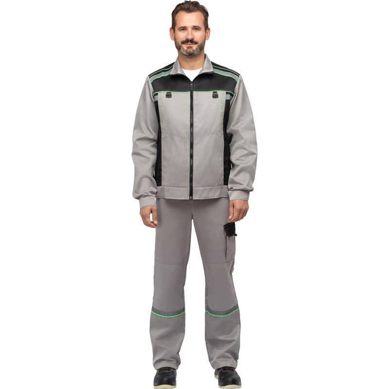 Изображение товара Костюм рабочий летний мужской л26-КПК серый/черный