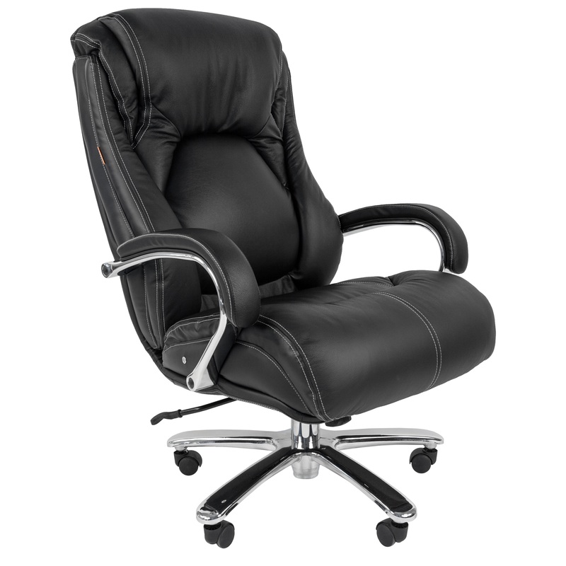 Изображение товара Кресло для руководителя Chairman 402 черное из натуральной кожи
