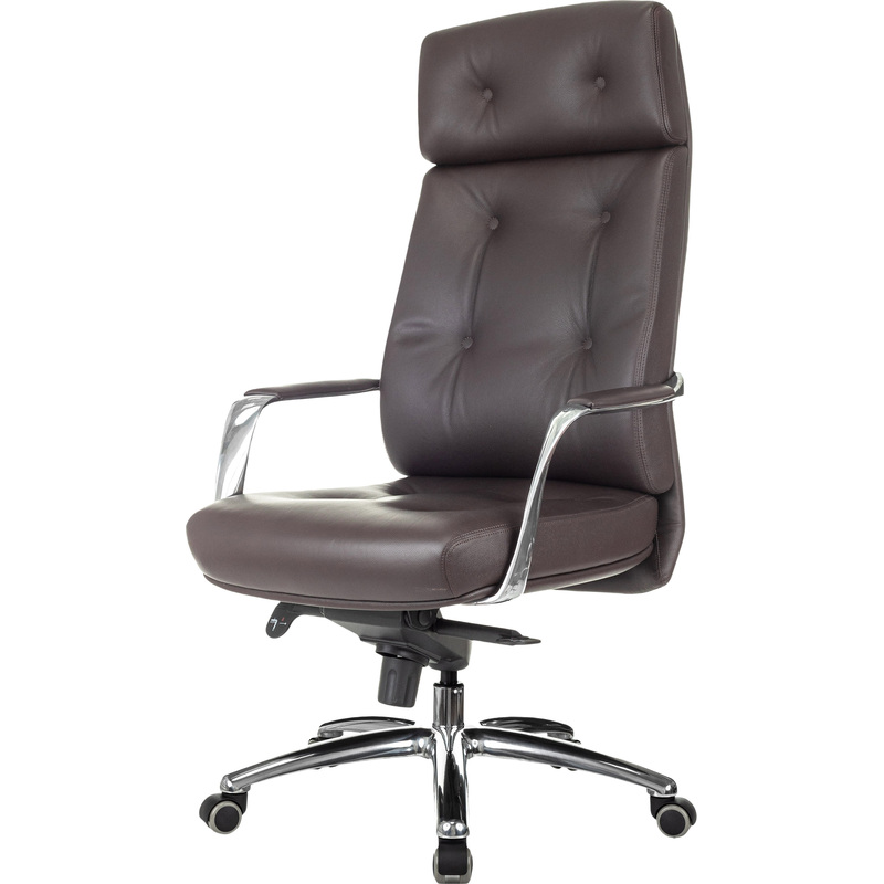 Изображение товара Кресло для руководителя Бюрократ Dao коричневое (натуральная кожа, металл)