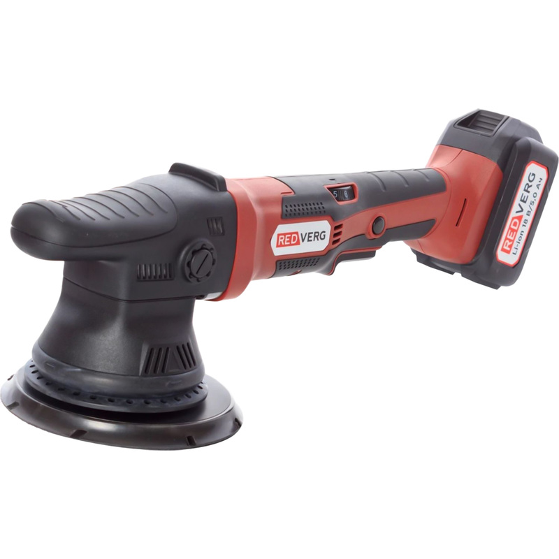 Изображение товара Аккумуляторная полировальная машина Redverg RD-PM18/U 150 мм регулировка скорости