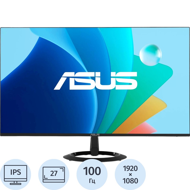 Изображение товара Монитор 27" Asus VZ27EHF чёрный (90LM07B0-B01470)