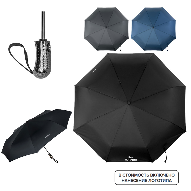 Изображение товара Зонт мужской Ferre Milano автомат черный (210004)