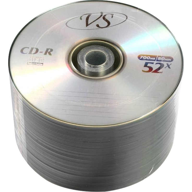 Изображение товара Уценка. Диск CD-R VS 700 МБ 52x bulk VSCDRB5003 (50 штук в упаковке)