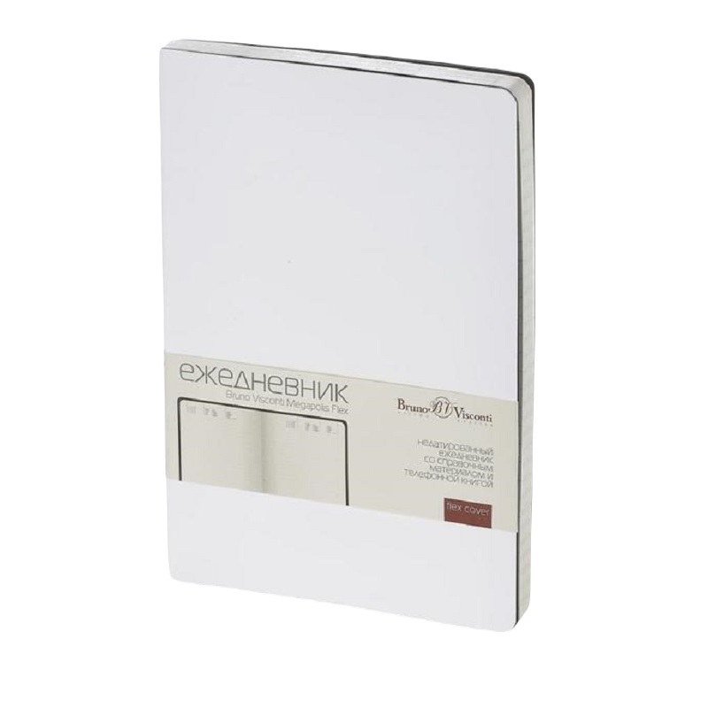 Изображение товара Ежедневник недатированный Bruno Visconti Megapolis Flex искусственная кожа А5 136 листов белый, 3-531/23