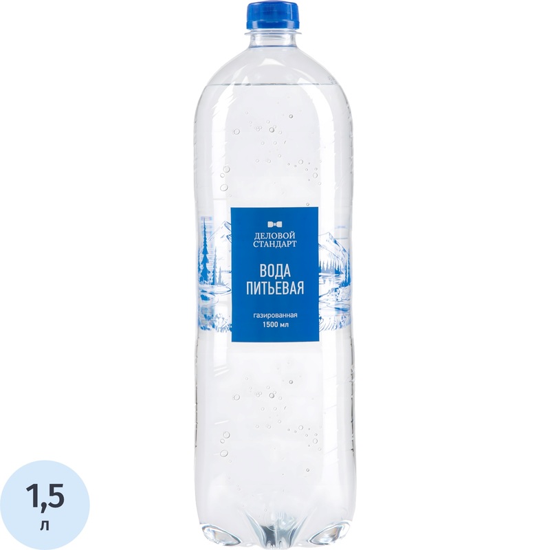 Изображение товара Вода питьевая Деловой Стандарт газированная 1.5 л