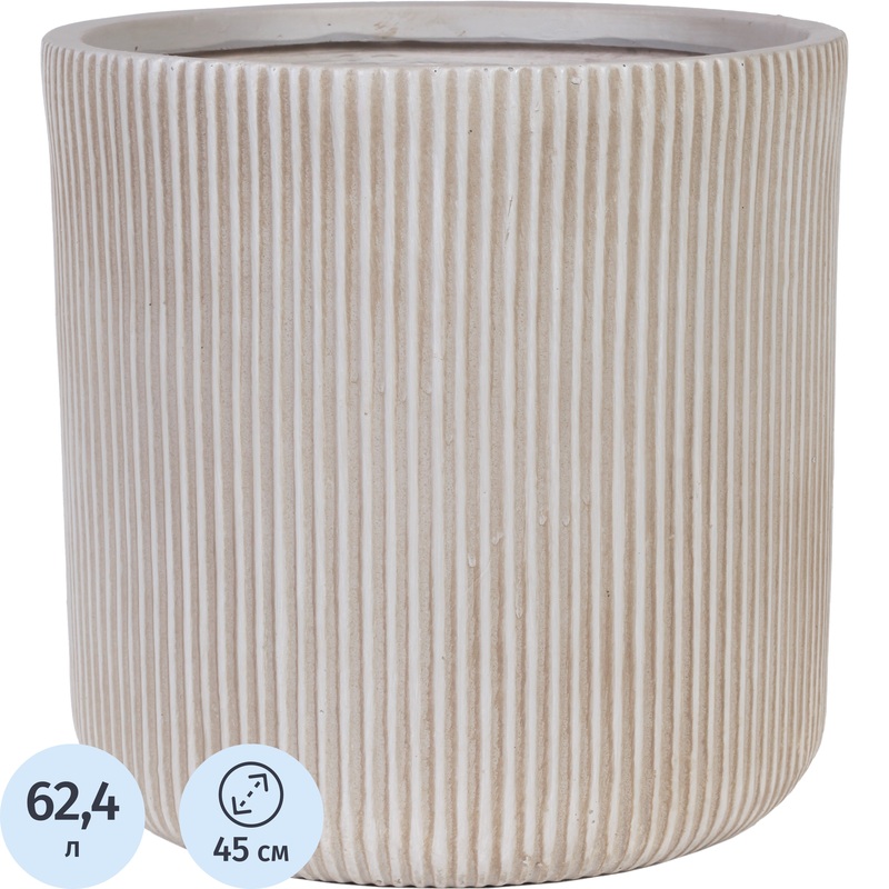 Изображение товара Кашпо Idealist Урбан 62.4 л бежевый напольное для комнатных растений современный дизайн