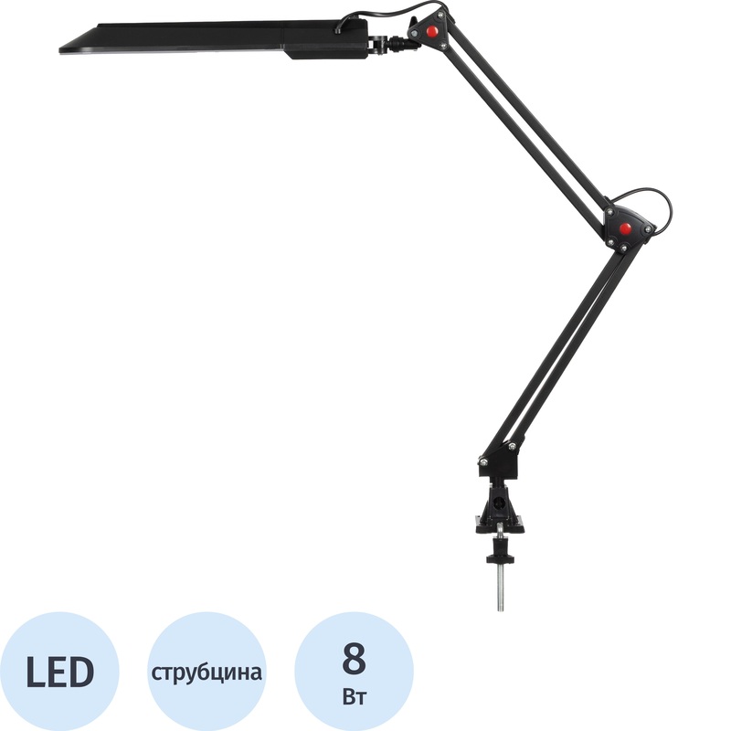 Изображение товара Настольный светильник Комус ProMega jet 2003CL с LED, черный, современный дизайн