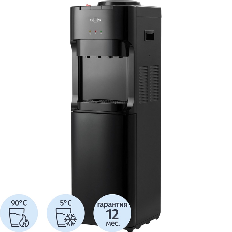 Изображение товара Кулер для воды Vatten V45NKB черный с нагревом и охлаждением