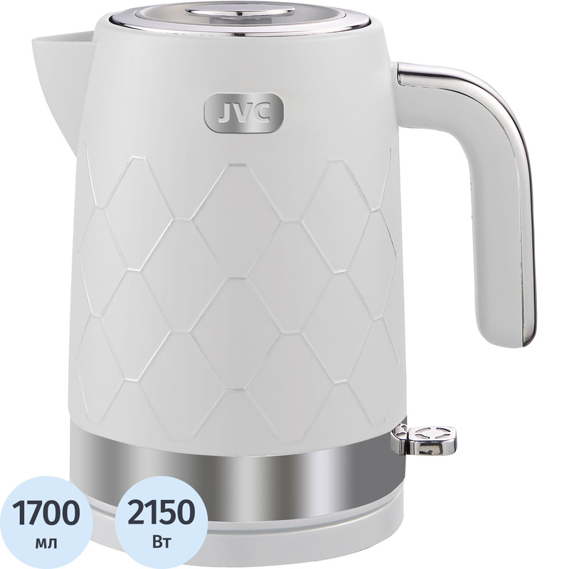 Изображение товара Электрический чайник JVC JK-KE1722 белый 1700 мл 2150 Вт современные функции