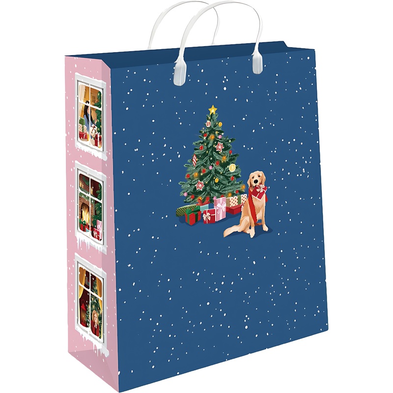 Изображение товара Подарочный пакет Арт Дизайн 26x24x9 см для Нового года и Рождества