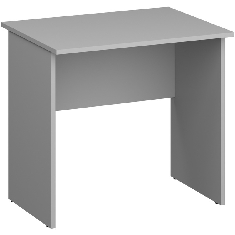 Изображение товара Стол прямой СП-Бюджет 2367.03 из ЛДСП с регулируемыми опорами серый 800x600x740 мм