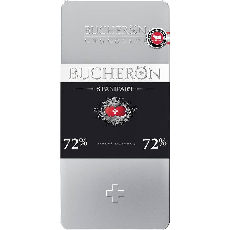 Изображение товара Шоколад горький Bucheron 72% 100 г в металлической подарочной коробке
