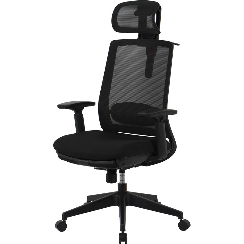 Изображение товара Кресло для руководителя Easy Chair 520 STC чёрное сетка ткань регулируемое комфортное офисное