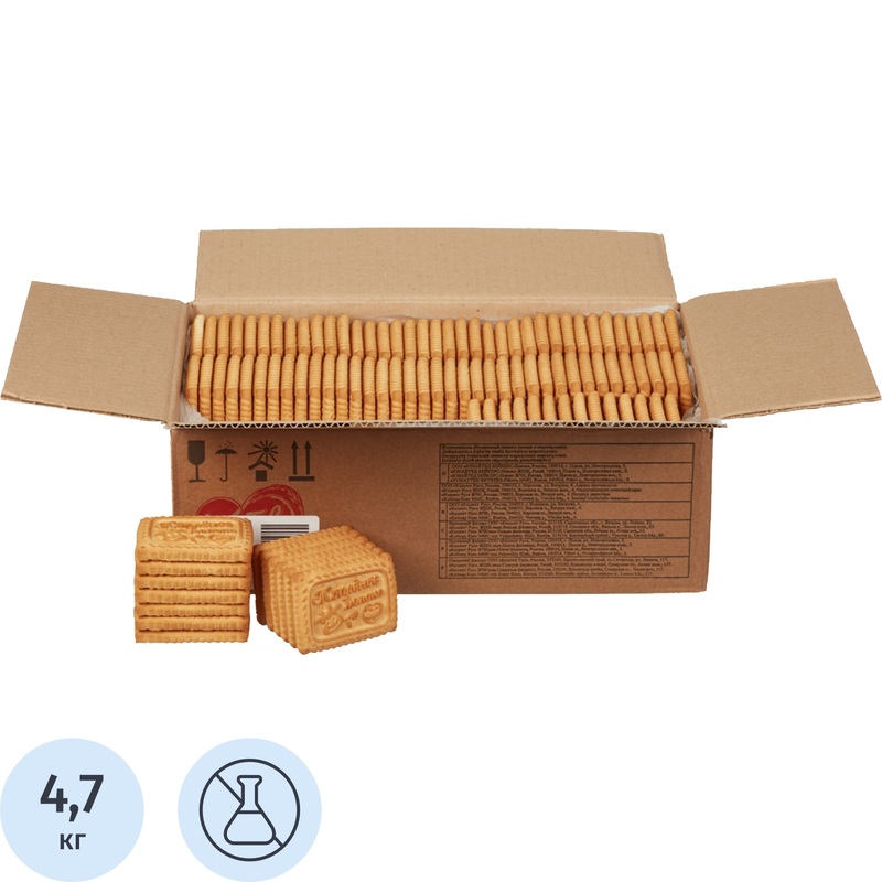 Изображение товара Печенье сахарное Любятово с топленым молоком 4.7 кг натуральный вкус