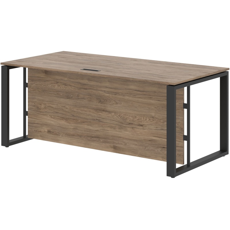 Изображение товара Стол руководителя письменный Enio EST 189H кария пальмира антрацит 1800x900 мм