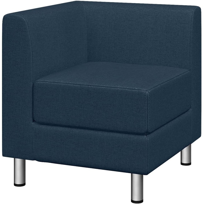 Изображение товара Угловой модуль дивана Домино синий ткань металл 660x660x710 мм