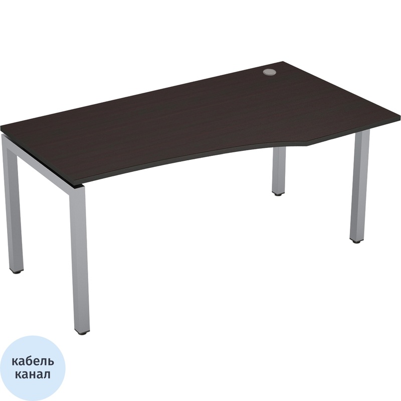 Изображение товара Стол эргономичный Avance 6М.521 правый венге/алюминий матовый