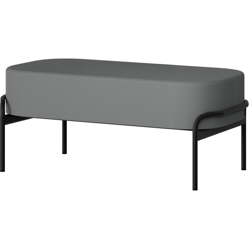 Изображение товара Двухместный модуль дивана Клауд БМ13-02 из искусственной кожи серый