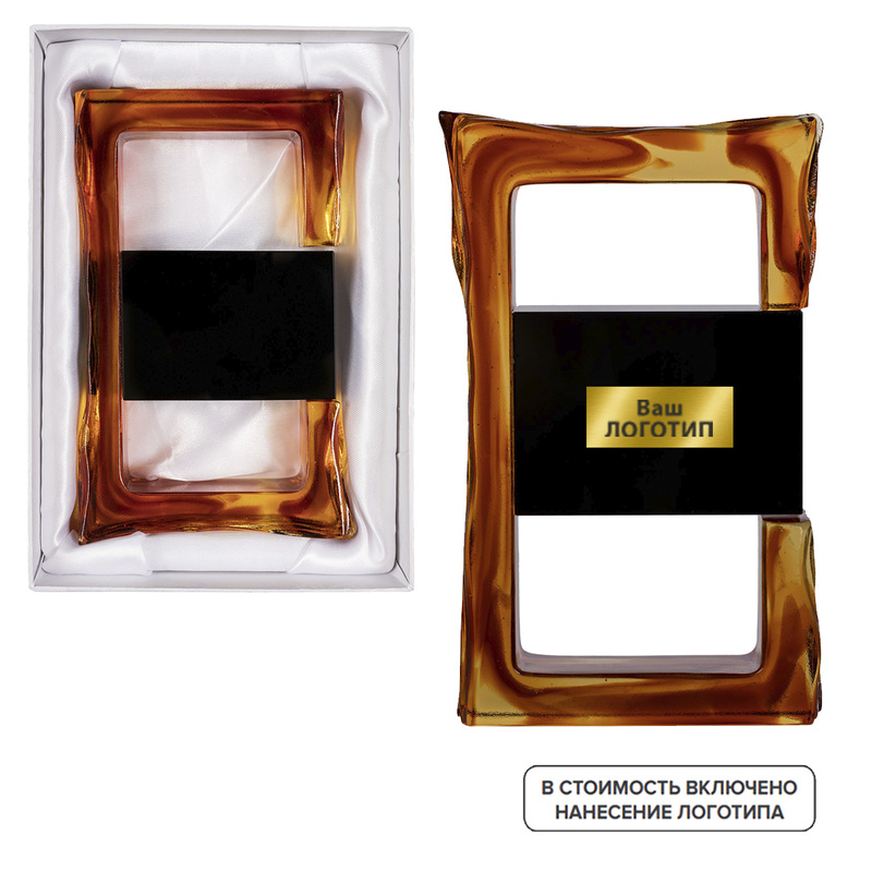 Изображение товара Стела Glasso Flame из художественного стекла с гравировкой, 115x35x185 мм