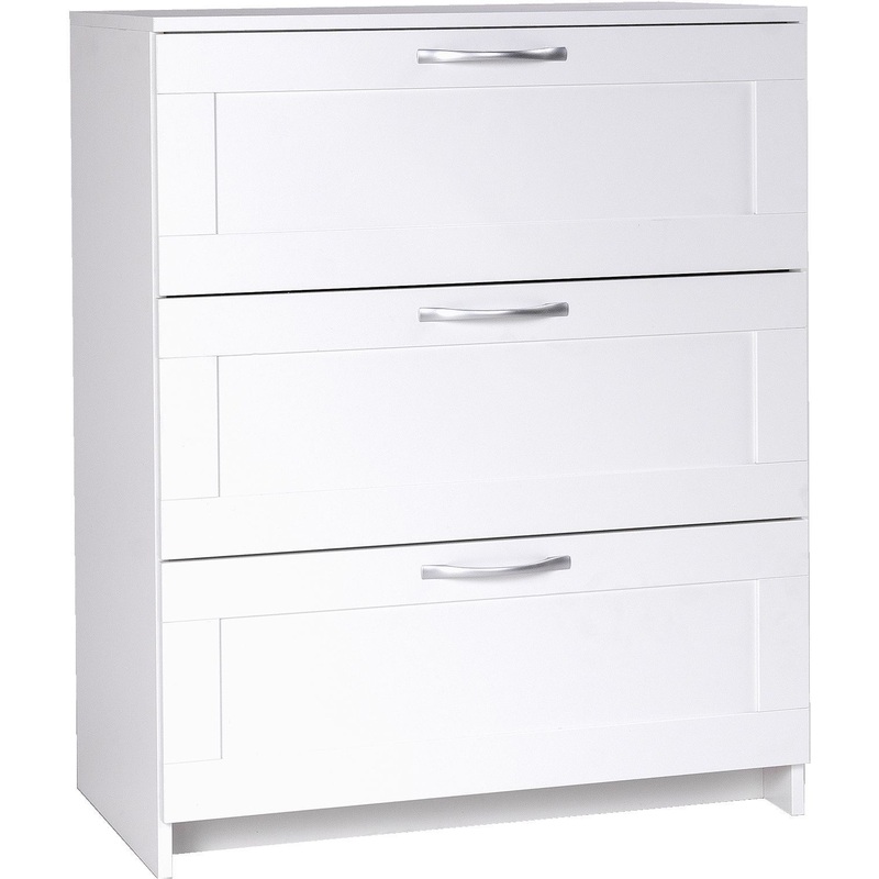 Изображение товара Комод Сириус белый 3 ящика из ЛДСП размеры 782х412х946 мм