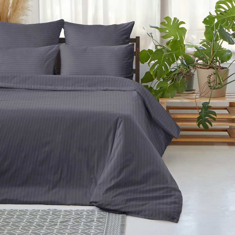 Изображение товара Пододеяльник евро Волшебная ночь Graphics 200x220 см ранфорс 110 г/кв.м графитовый