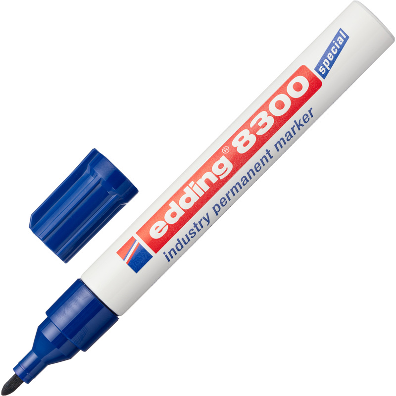 Изображение товара Маркер Edding E-8300/3 перманентный для агрессивной среды синий 1.5-3 мм