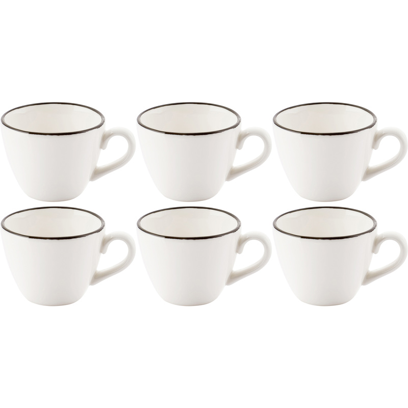 Изображение товара Чашка кофейная фарфоровая By Bone Falme Grey 75 мл 6 штук