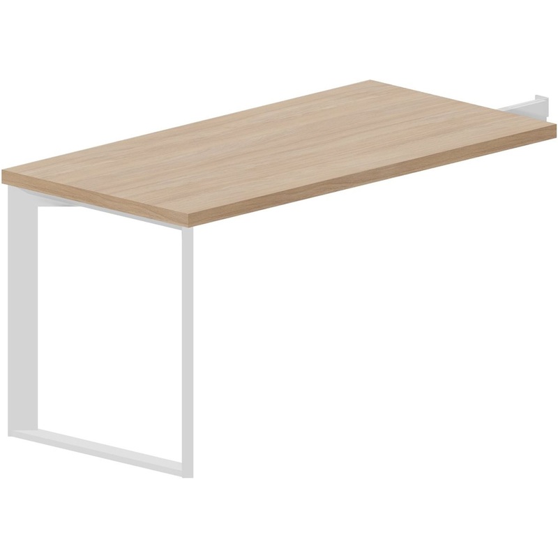 Изображение товара Приставка для офиса Fortum FTR1470OWBL на опоре светлый дуб белый 1400х700 мм