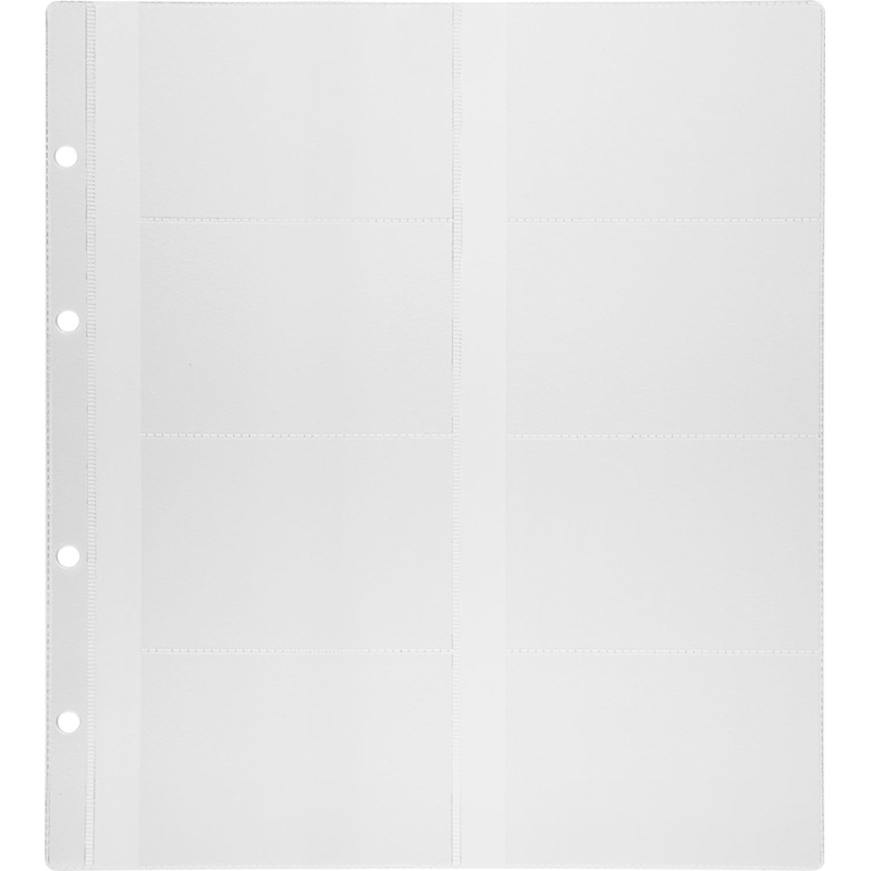 Изображение товара Вкладыш для визитниц Комус на 8 карточек ПВХ прозрачный