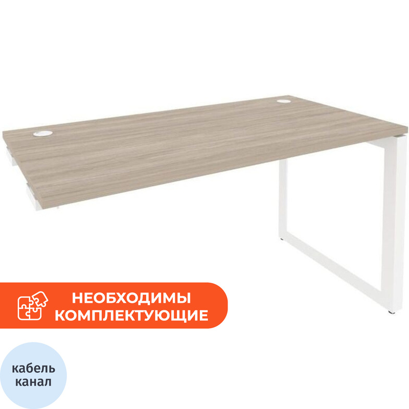 Изображение товара Стол прямой ONIX-О O.MO-SPR-3.7 дуб аттик белый 1380x720x750 мм