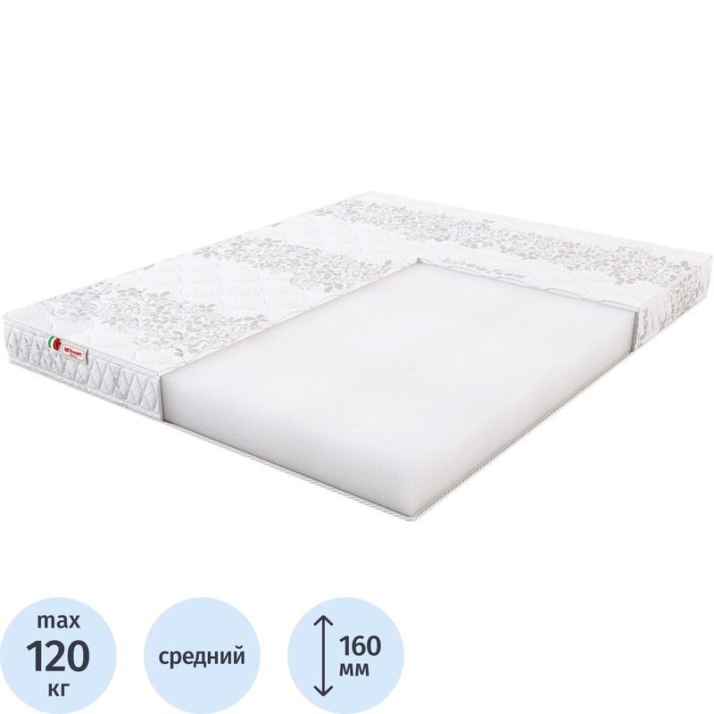 Изображение товара Матрас Комус Мебель ED16 2000x900 мм беспружинный на пене с чехлом трикотаж