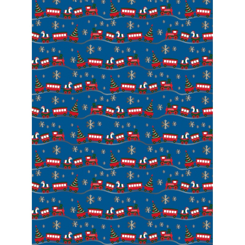 Изображение товара Бумага упаковочная Magic Pack синяя 80 г/кв.м 70х100 см новогодняя