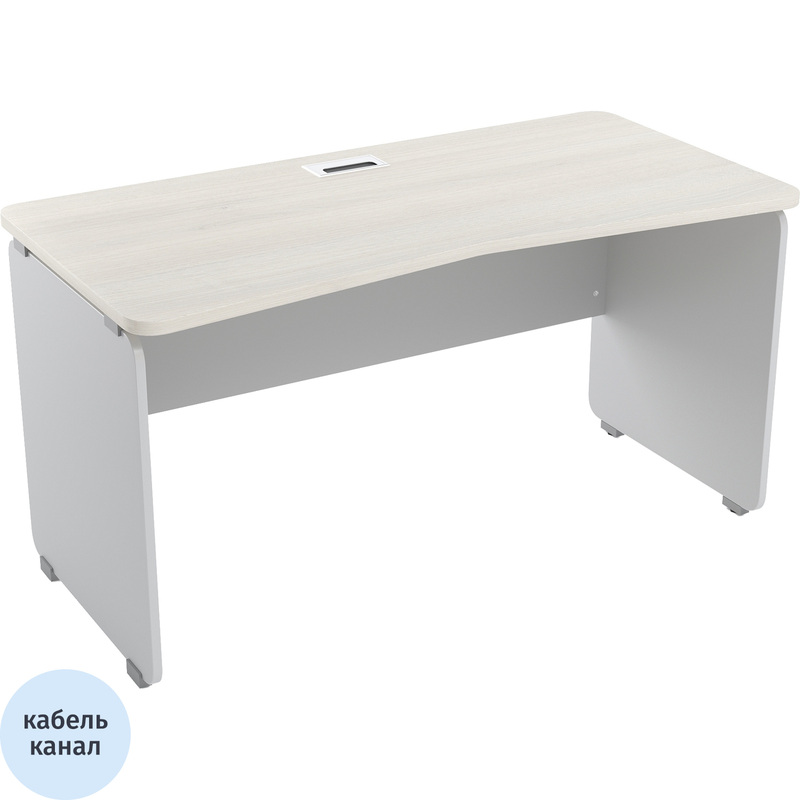 Изображение товара Стол прямой Easy Contour (дуб шамони светлый/серый, 1400х700х740 мм)