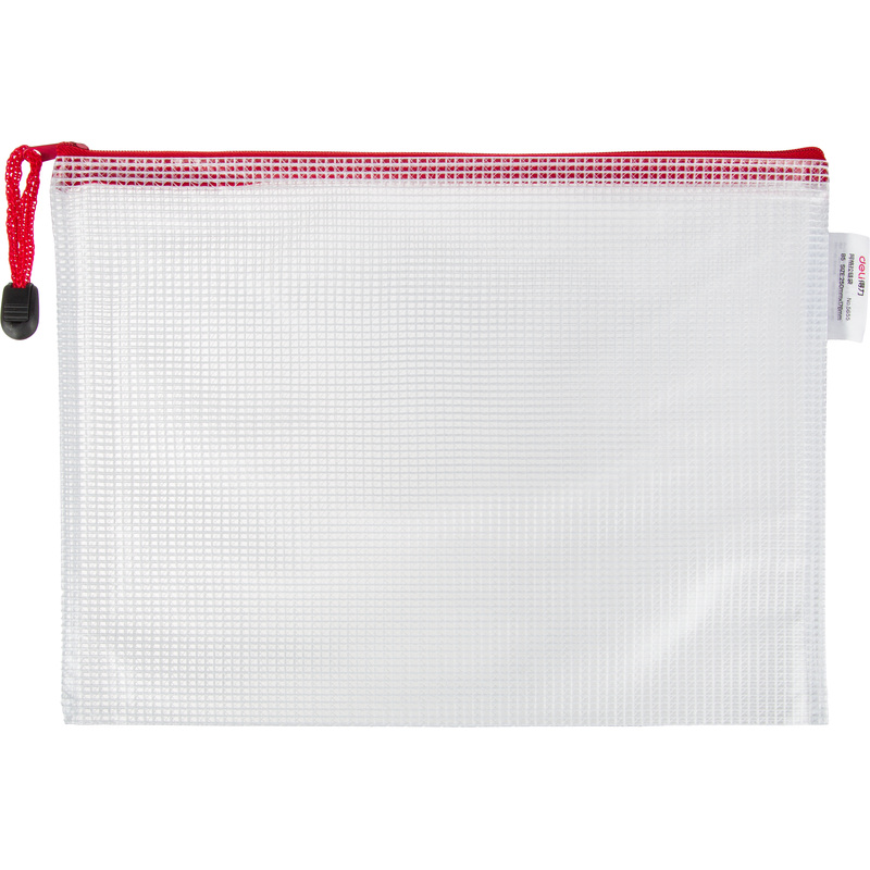 Изображение товара Папка-конверт на молнии Deli В5 бесцветная 230 мкм для документов