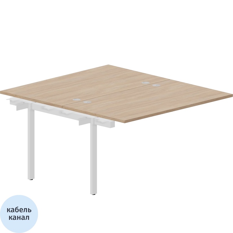 Изображение товара Рабочий стол прямиком Arena дуб светлый белый 1380х1566х750 мм