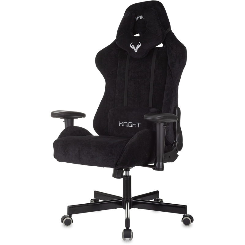 Изображение товара Игровое кресло Zombie Viking Knight чёрное велюр металл регулируемое