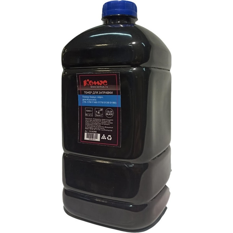 Изображение товара Тонер Комус TK-170/ТК-1140/ТК-1170/ТК-3130/ТК-3190 для Kyocera черный совместимый 1000 г